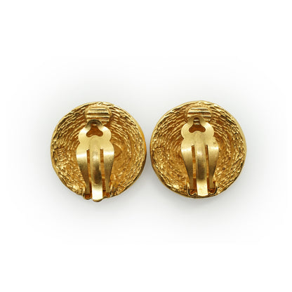 CC Logo Round Clip-on Earrings