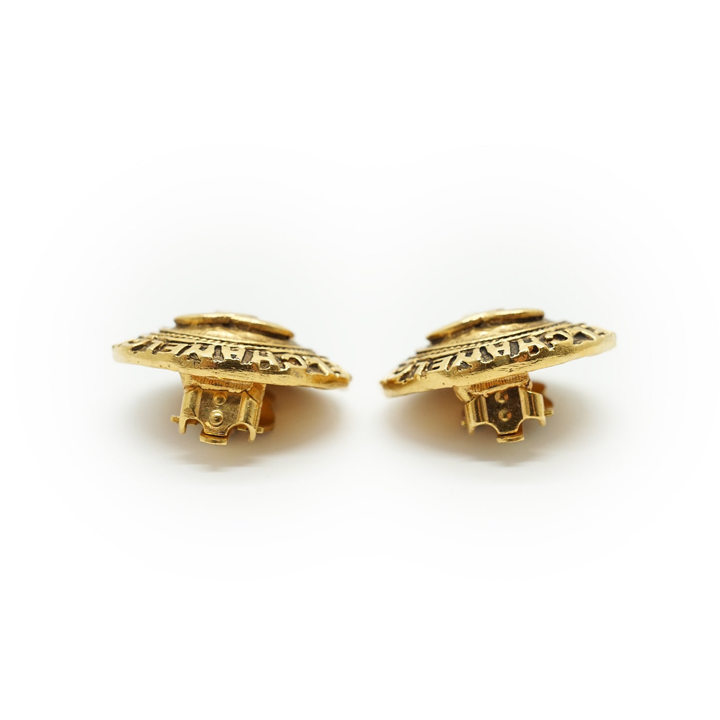 CC Logo Round Clip-on Earrings