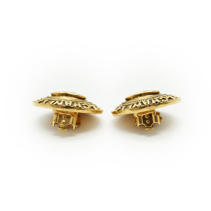 CC Logo Round Clip-on Earrings