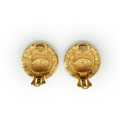 CC Logo Round Clip-on Earrings