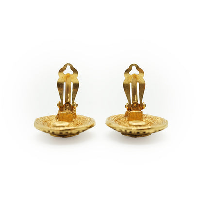 CC Logo Round Clip-on Earrings