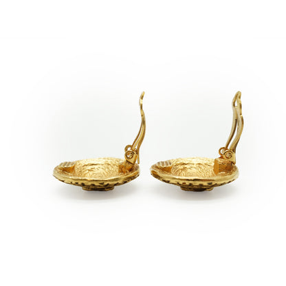 CC Logo Round Clip-on Earrings