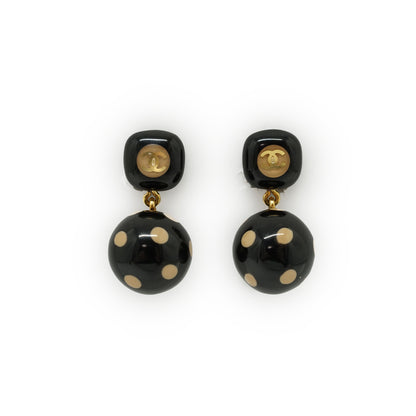 CC Polka Dot Drop Clip-on Earrings