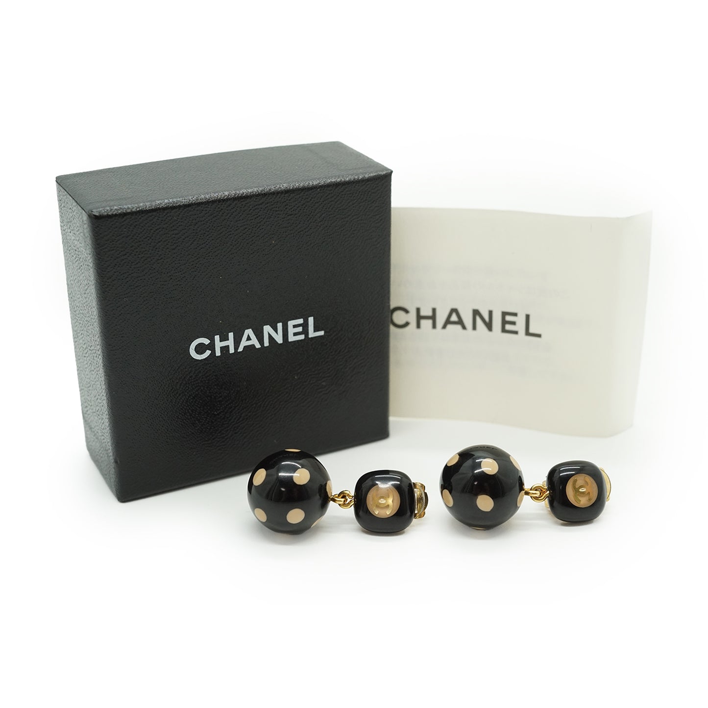 CC Polka Dot Drop Clip-on Earrings