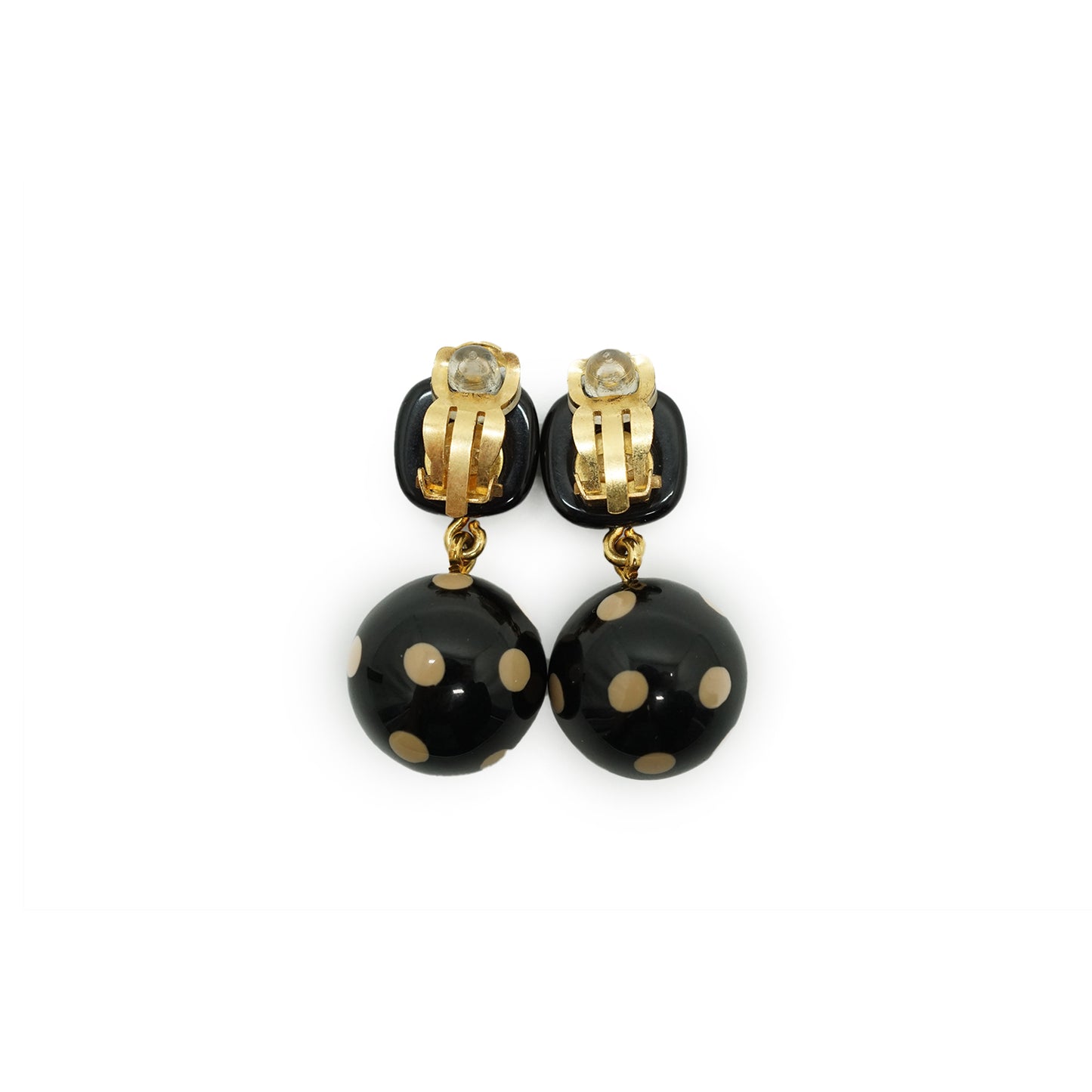 CC Polka Dot Drop Clip-on Earrings