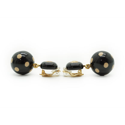 CC Polka Dot Drop Clip-on Earrings