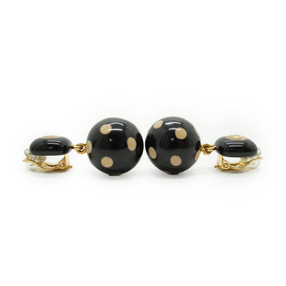 CC Polka Dot Drop Clip-on Earrings