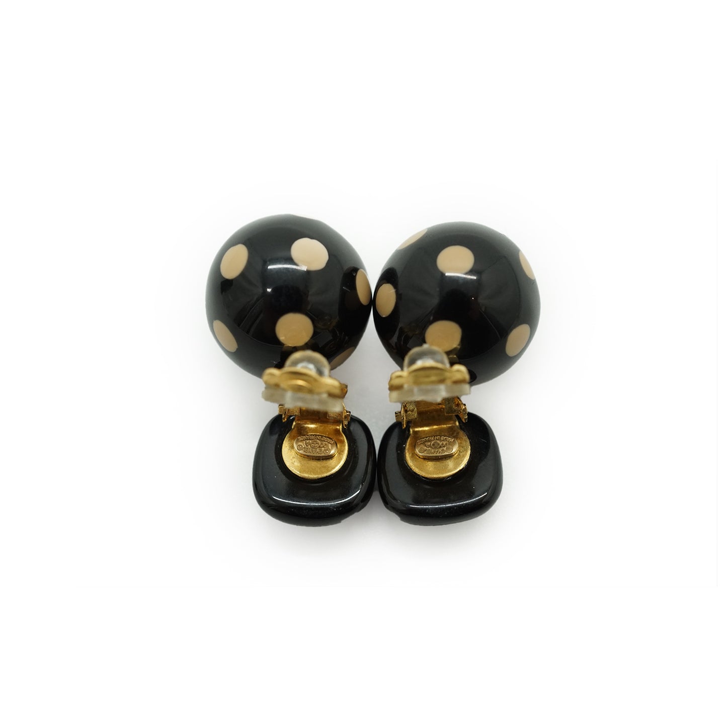 CC Polka Dot Drop Clip-on Earrings