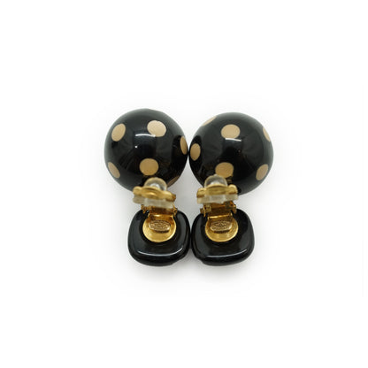 CC Polka Dot Drop Clip-on Earrings