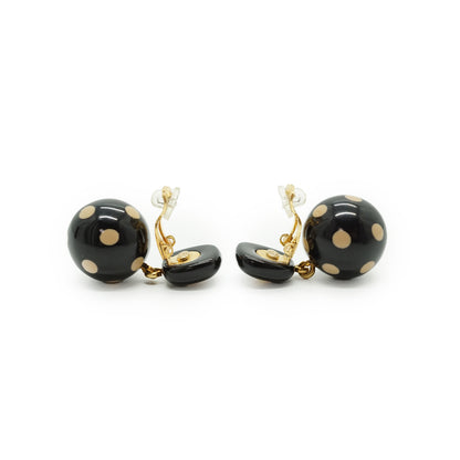 CC Polka Dot Drop Clip-on Earrings