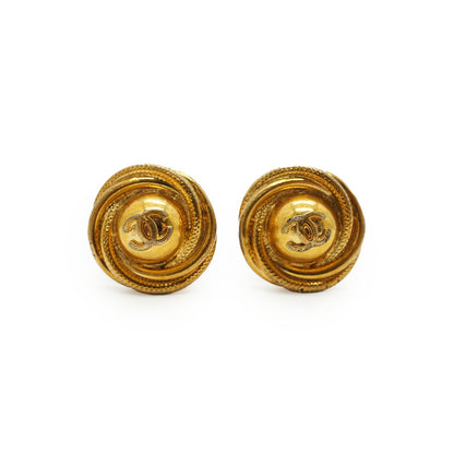 CC Twisted Round Clip-on Earrings GP