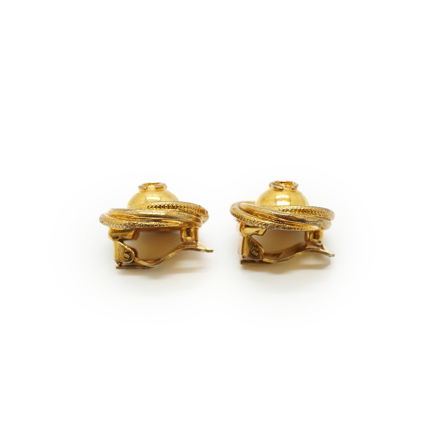 CC Twisted Round Clip-on Earrings GP