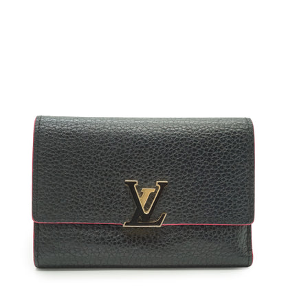 Capucines Bicolor Taurillon Compact Wallet