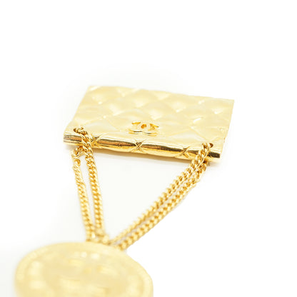 31 Rue Cambon Paris Matelasse Classic Bag Pendant Brooch