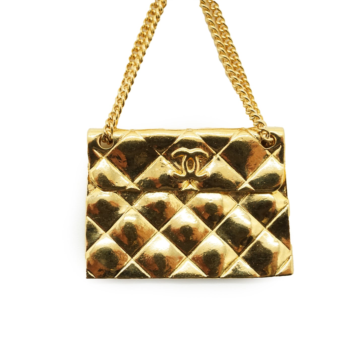 31 Rue Cambon Paris Matelasse Classic Bag Pendant Brooch