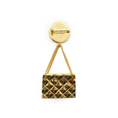 31 Rue Cambon Paris Matelasse Classic Bag Pendant Brooch