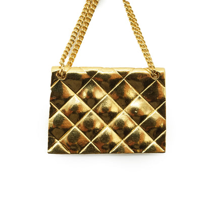31 Rue Cambon Paris Matelasse Classic Bag Pendant Brooch