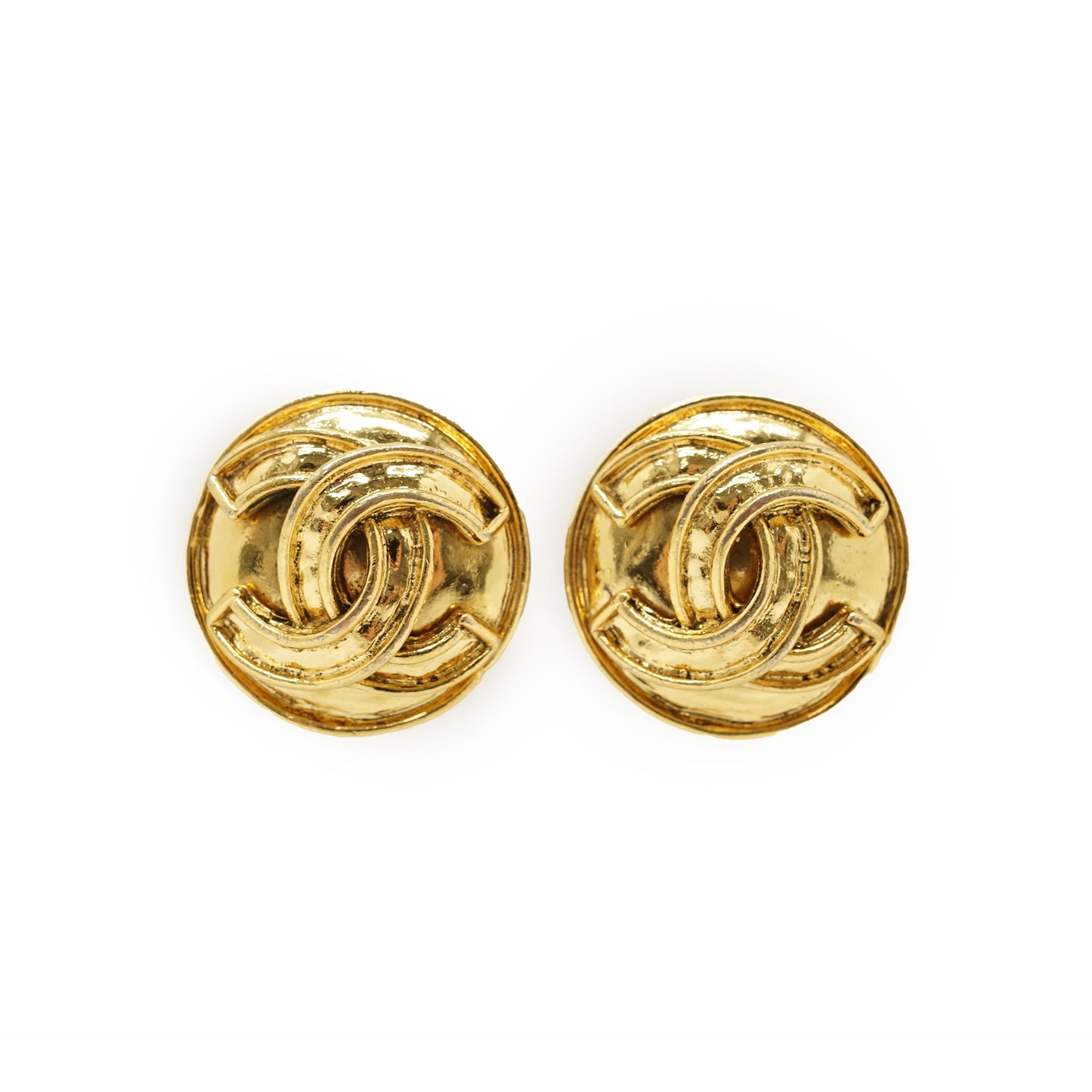 CC Round Clip-on Earrings GP