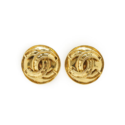 CC Round Clip-on Earrings GP