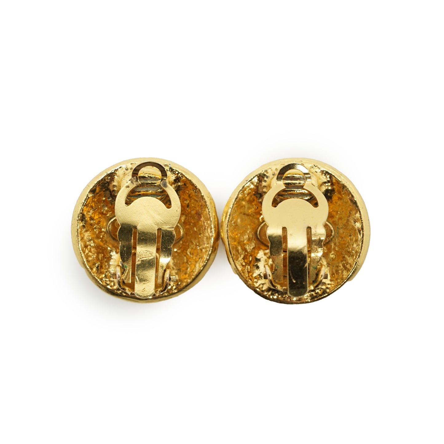 CC Round Clip-on Earrings GP