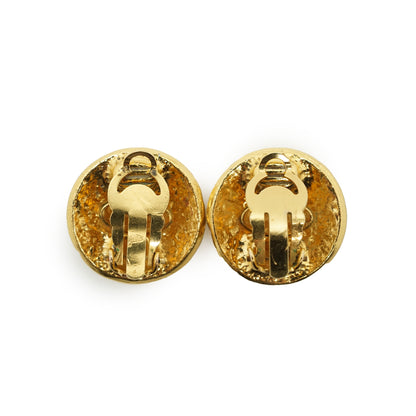 CC Round Clip-on Earrings GP