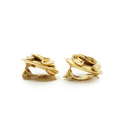 CC Round Clip-on Earrings GP