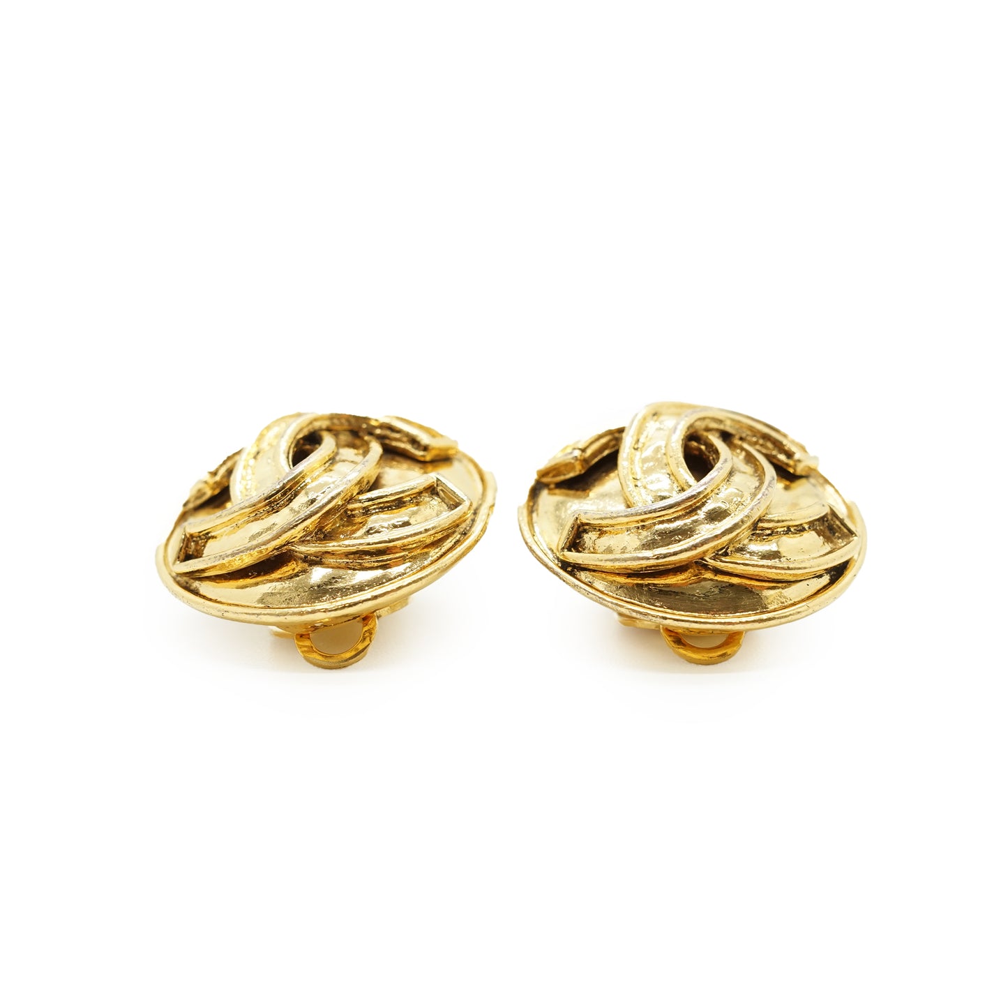 CC Round Clip-on Earrings GP