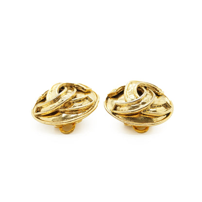 CC Round Clip-on Earrings GP