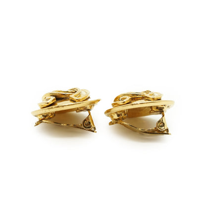 CC Round Clip-on Earrings GP