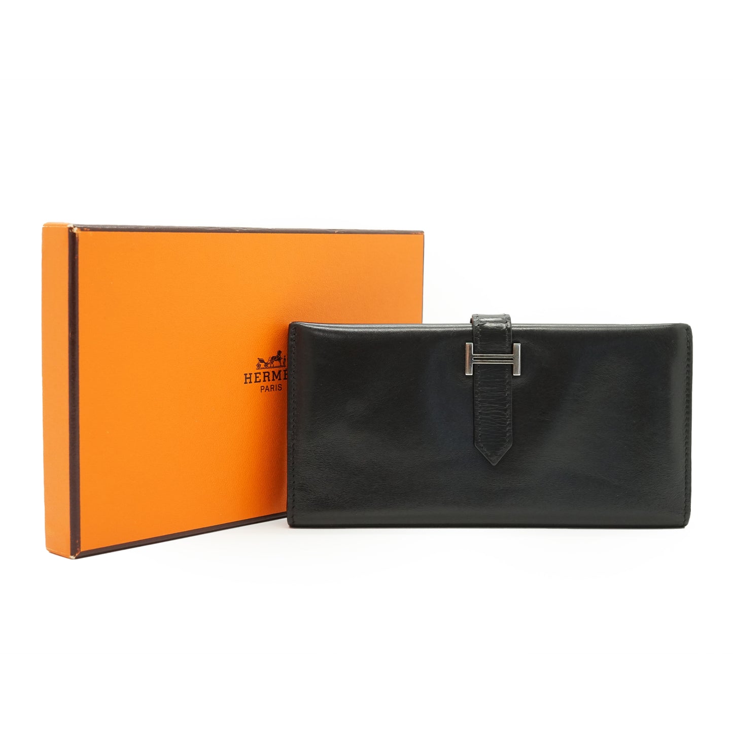 Bearn Calfskin Trifold Long Wallet