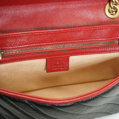 GG Marmont Torchon Bicolor Small Chain Shoulder Bag