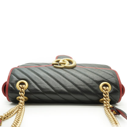 GG Marmont Torchon Bicolor Small Chain Shoulder Bag