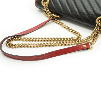 GG Marmont Torchon Bicolor Small Chain Shoulder Bag