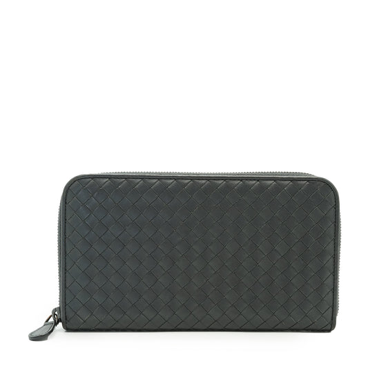 Intrecciato Zip Around Long Wallet