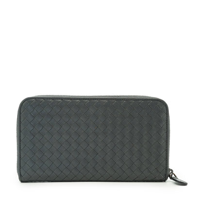 Intrecciato Zip Around Long Wallet