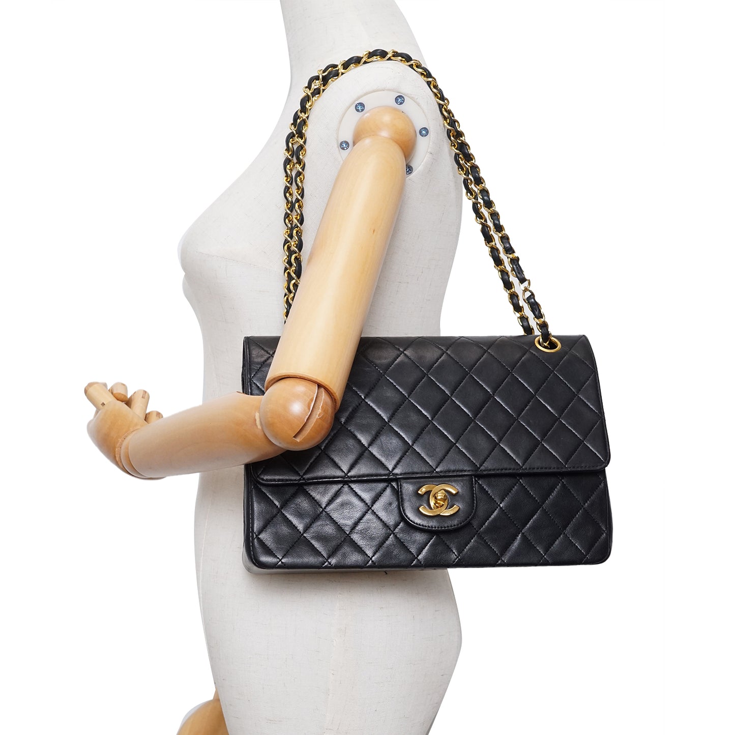 Double Flap Matelasse 25 Lambskin Chain Shoulder Bag