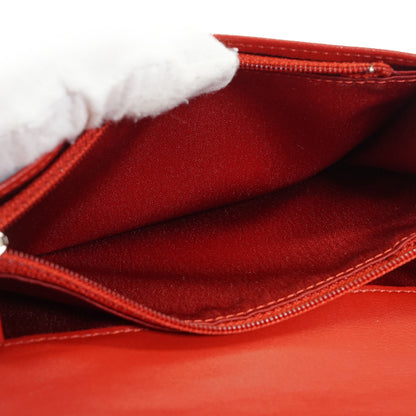 Camellia Embossed Lambskin Bifold Long Wallet