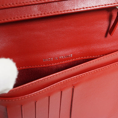 Camellia Embossed Lambskin Bifold Long Wallet