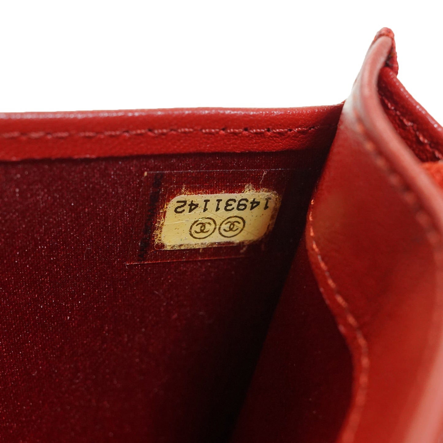 Camellia Embossed Lambskin Bifold Long Wallet