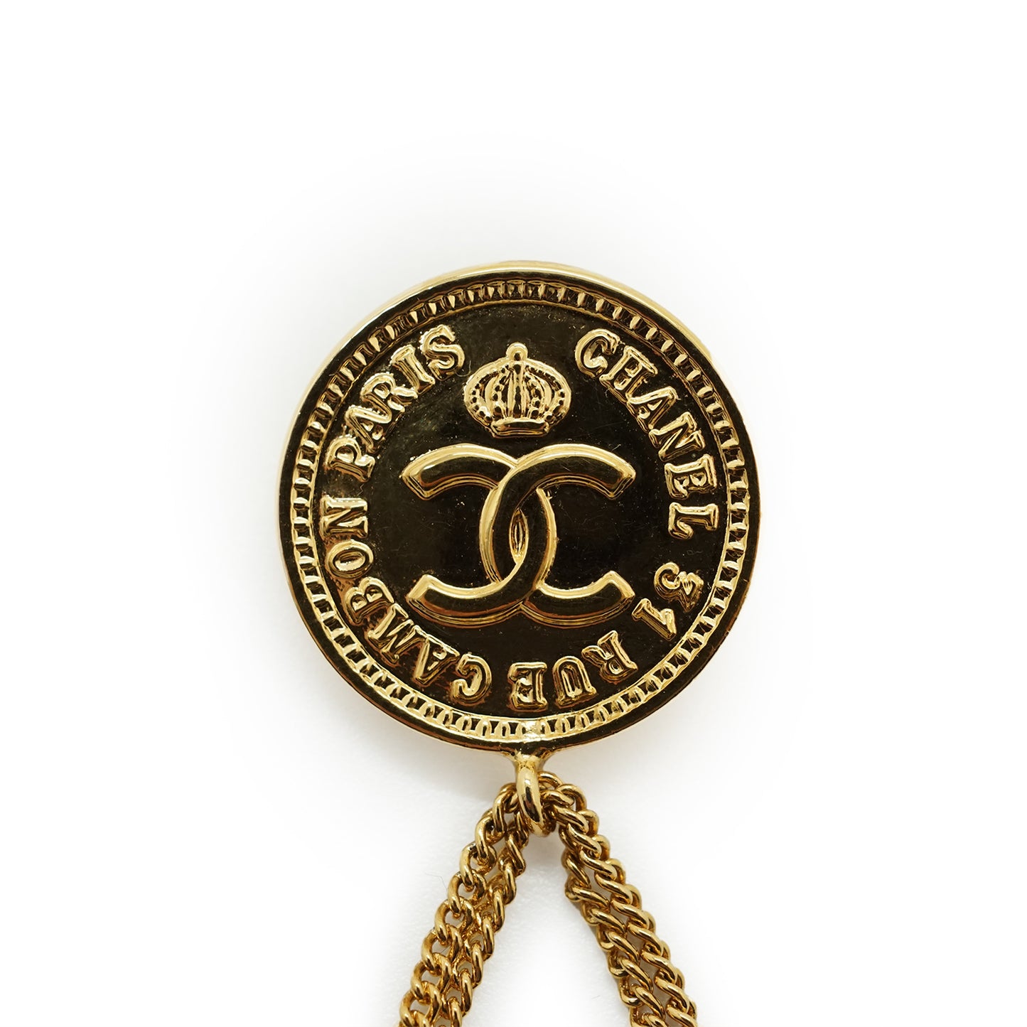 31 Rue Cambon Paris Matelasse Classic Bag Pendant Brooch