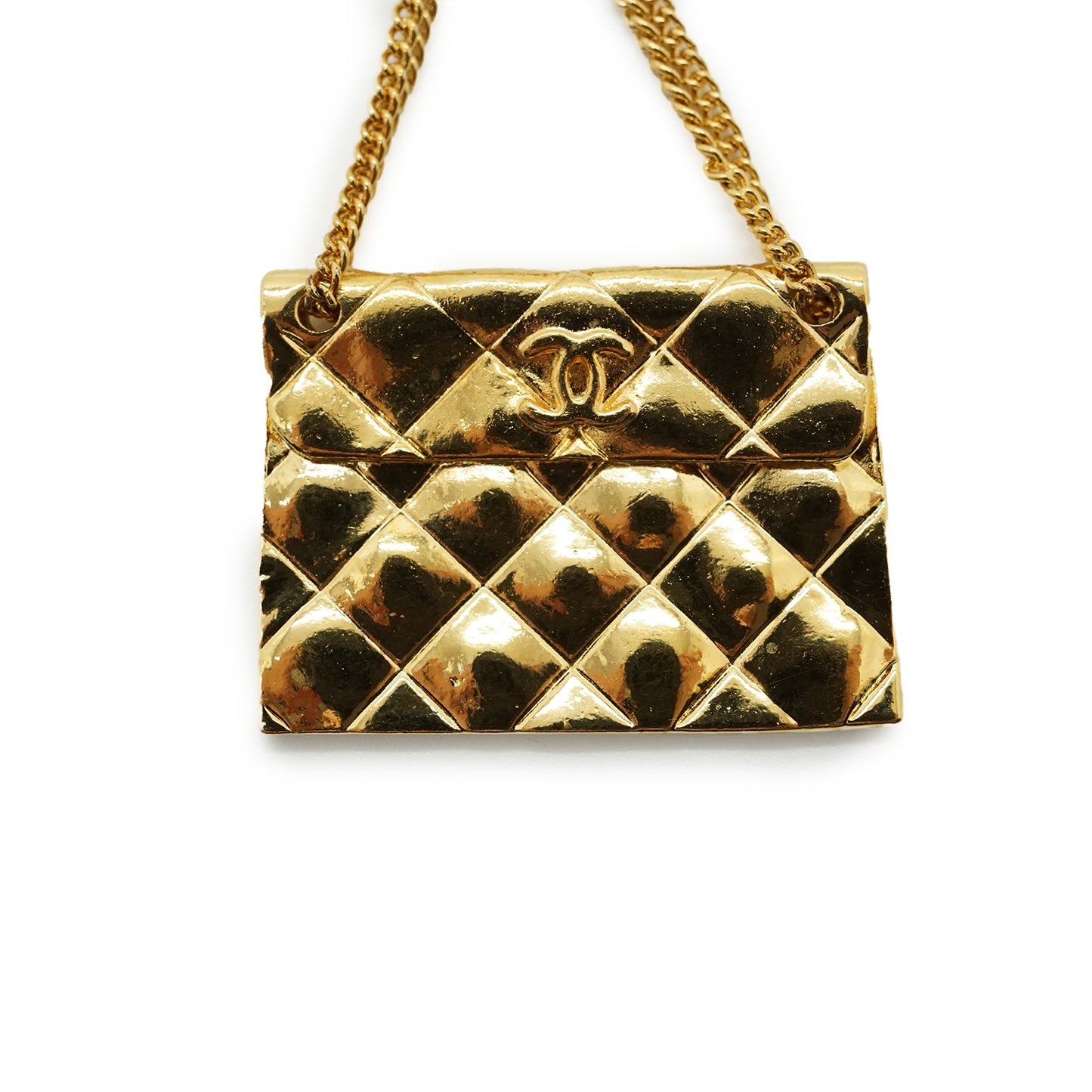 31 Rue Cambon Paris Matelasse Classic Bag Pendant Brooch