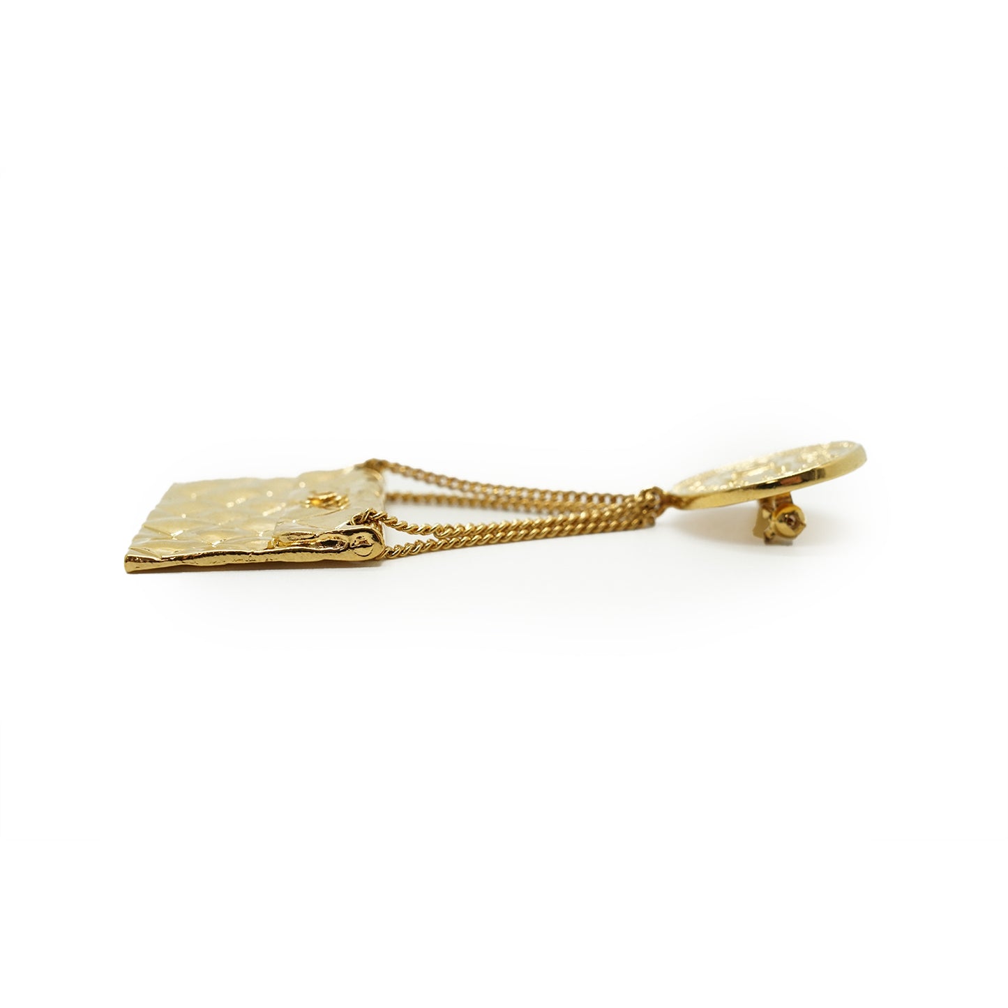 31 Rue Cambon Paris Matelasse Classic Bag Pendant Brooch
