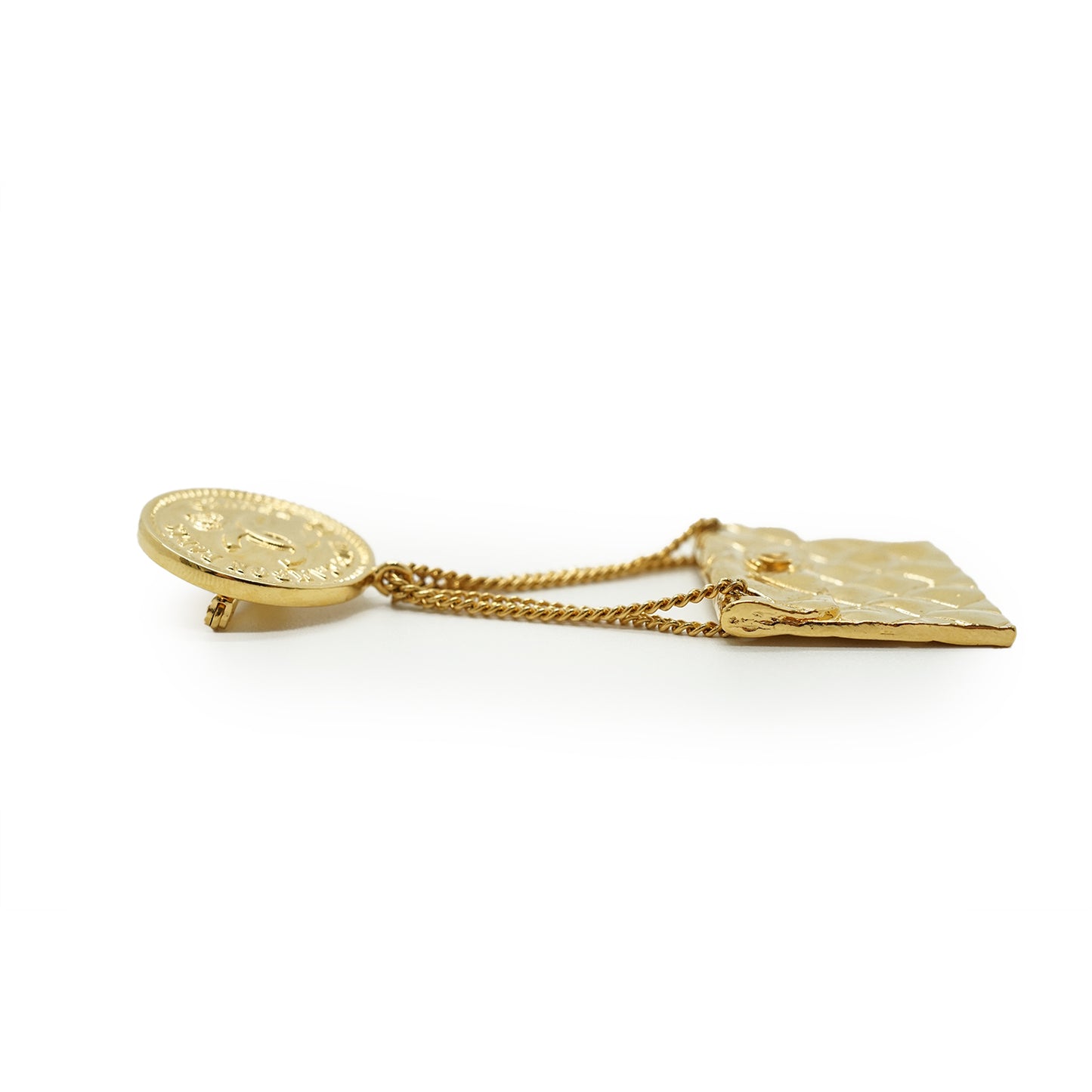 31 Rue Cambon Paris Matelasse Classic Bag Pendant Brooch