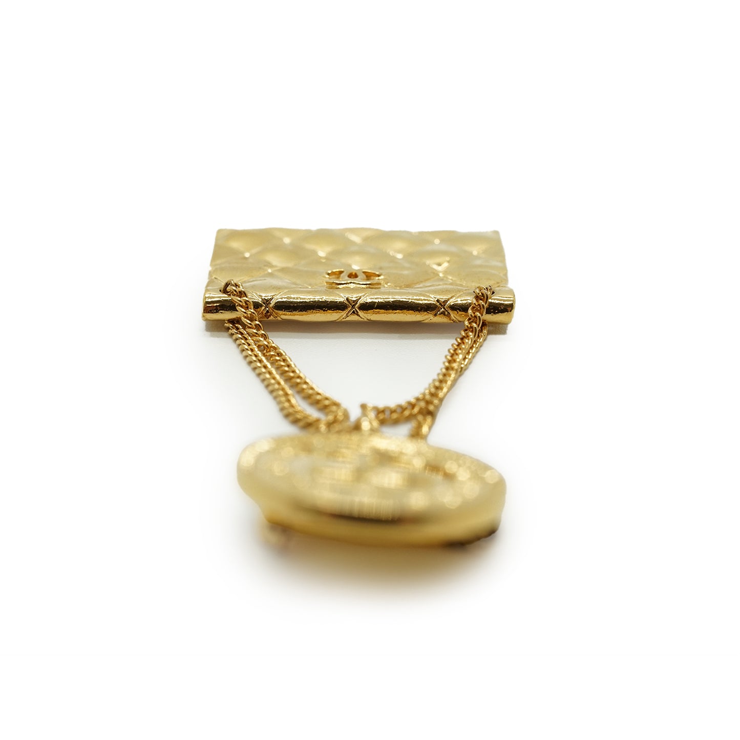 31 Rue Cambon Paris Matelasse Classic Bag Pendant Brooch