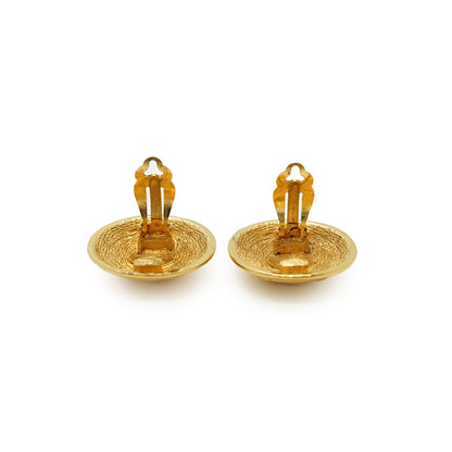 CC Matelasse Button Clip-on Earrings GP
