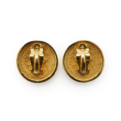 CC Matelasse Button Clip-on Earrings GP