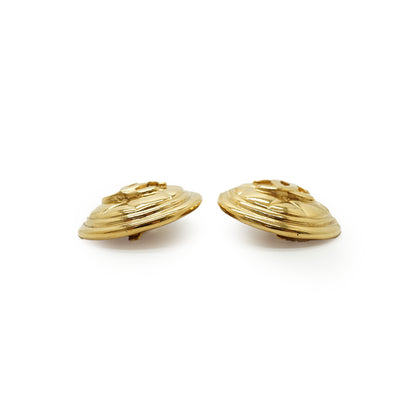 CC Matelasse Button Clip-on Earrings GP