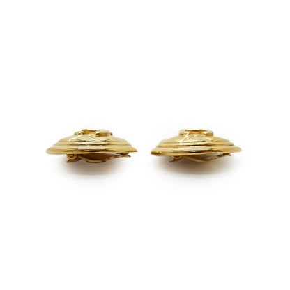 CC Matelasse Button Clip-on Earrings GP