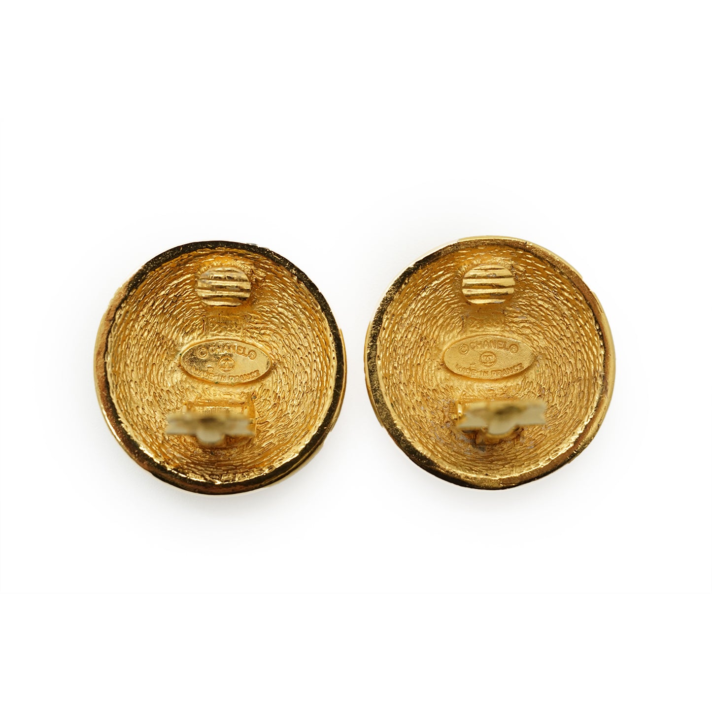 CC Matelasse Button Clip-on Earrings GP