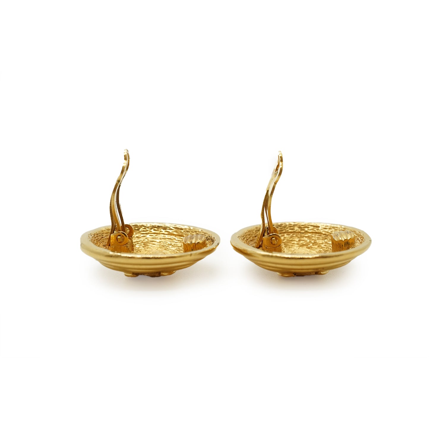 CC Matelasse Button Clip-on Earrings GP